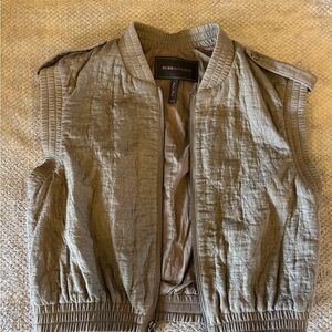 BCBGMaxAzria Taupe Sleeveless Vest